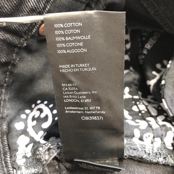 Free People We The Free Jeans Tapered Baggy High Rise Boyfriend Fit Sz 24 Black - Picture 9 of 11